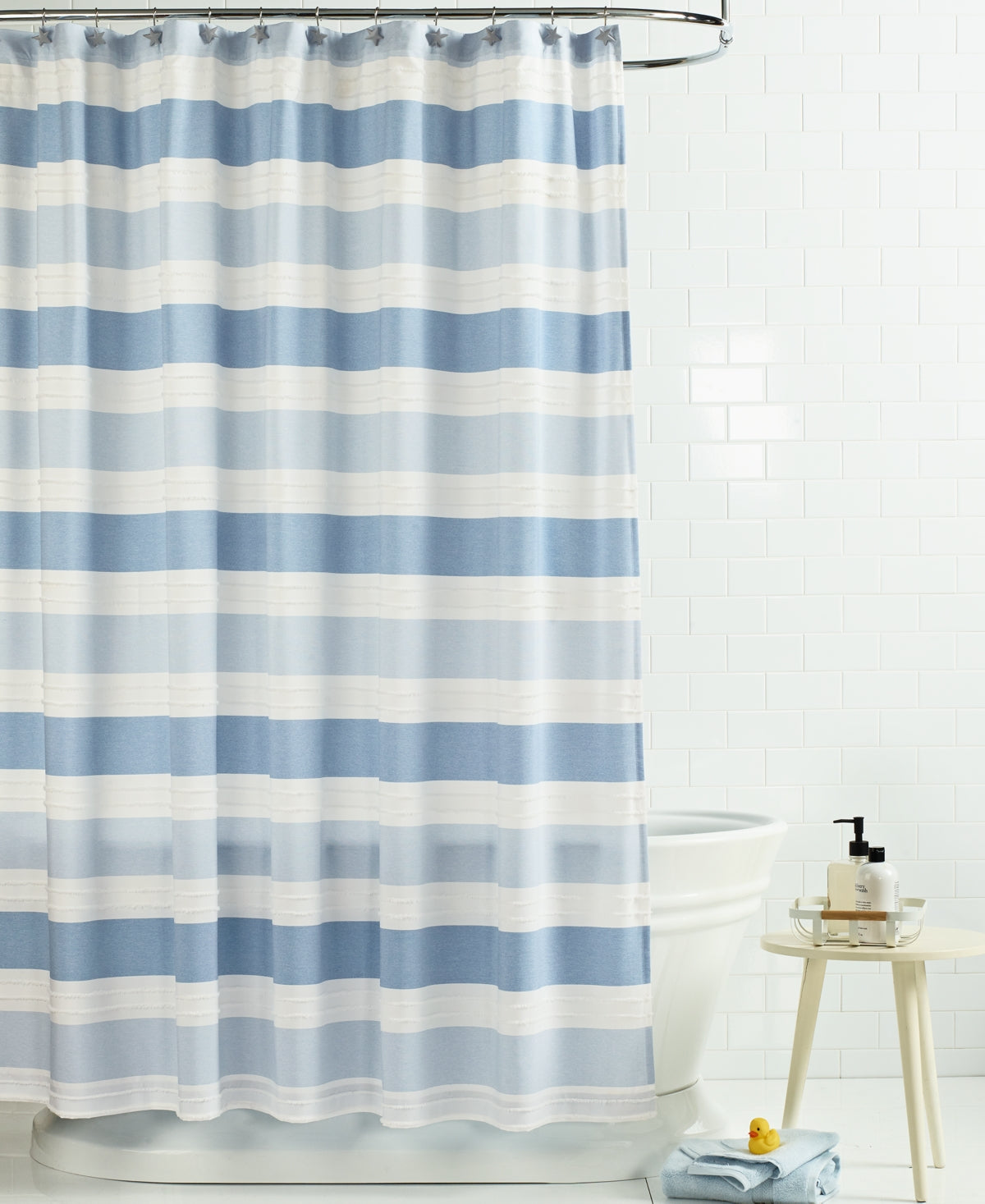 Charter Club Kids Cabana Shower Curtain, 72" X 72", Created for Macy's - Blue - Bellso
